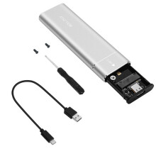 Externes M.2-Gehäuse für NVMe-Laufwerke, USB 3.1 Gen-Silber 5 GB