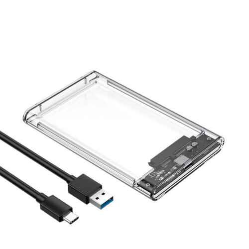 Boîtier de disque dur USB3.0/USB 3.1, boîtier-USB3.1 transparent