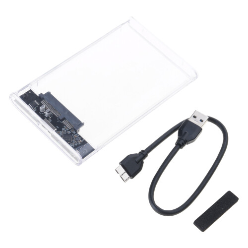 Boîtier pour disques durs externes USB3.0/3.1-USB3.0 transparent