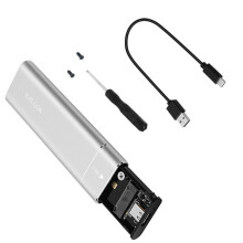 Boîtier de disques durs externes M.2 NVMe,-Argent 5 Go