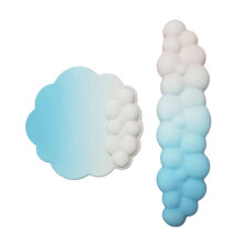 Tapis de souris repose-poignet en forme-Bleu du brouillard marin