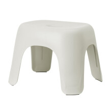 Nonslip shower stool, khaki, plastic, shower seat, indoor footstool for adults