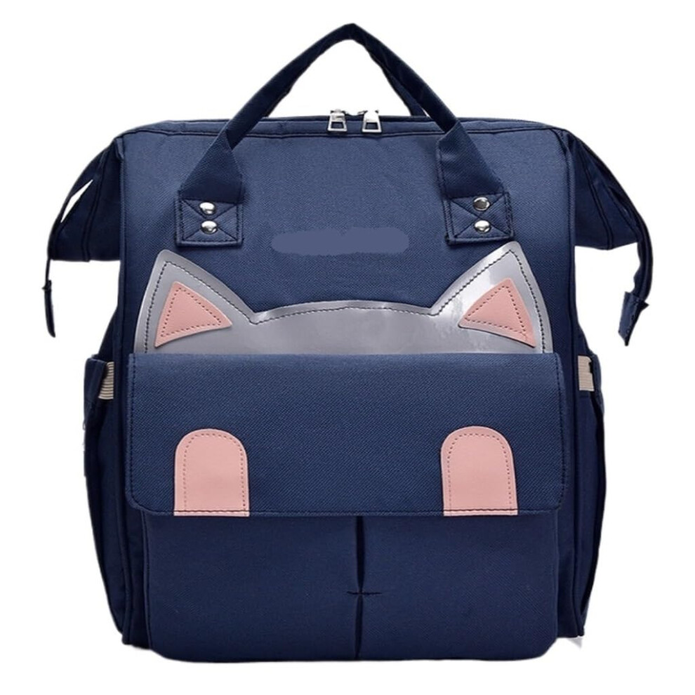 Mum Bag Simple Cat Style Mum Bag Multifunctional Mother And Bag Casual Outdoor Backpack Mum Bag A Blue