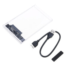 Boîtier de disques durs USB3.0/USB 3.1 de 2,5-USB3.0 transparent