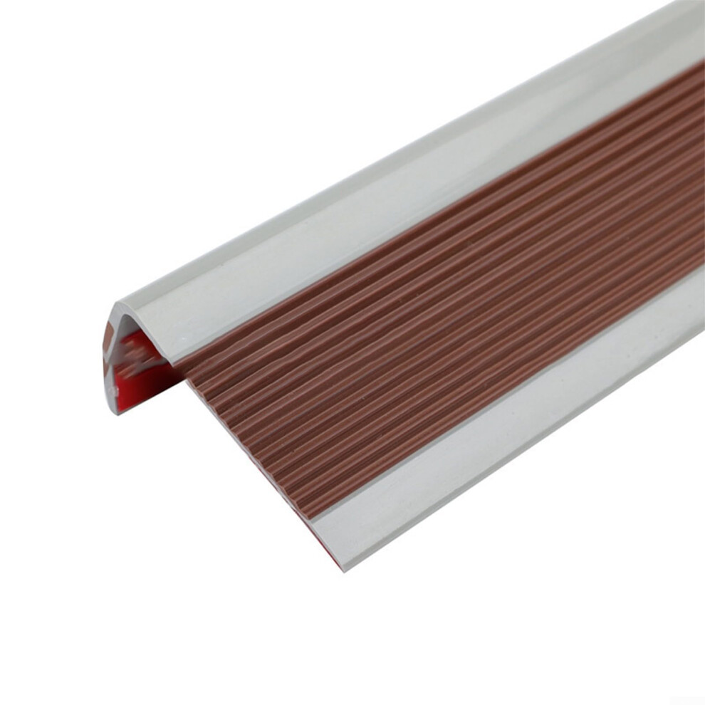 Carpet Gripper Strips, Stair Edging, Adhesive Rubber Stair Edging Profile For Increased And (Brown) 9426802277074