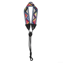 Adjustable saxophone neck strap for soprano and tenor instruments with secure hook (F73)
