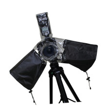 Flash Protection for SLR Camera, Waterproof Rain Cover, Dust Protection and Arm Protection with Drawstring, Black, Ideal and Photography in Rain