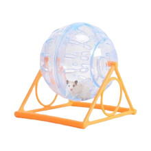 Running wheel, hamster wheel with stand Clear hamster exercise ball, small pet supplies, fun chinchilla toy to reduce boredom, increase activity.