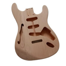 DIY Guitar Kit Single F Hole Alder Body for ST Single Coil Guitar
