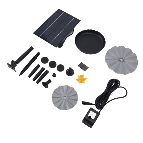 Garden Fountain Pump Solar Fountain Eco Friendly Efficient Solar Panel Multi Application Water Feature For Bird Bath Pond