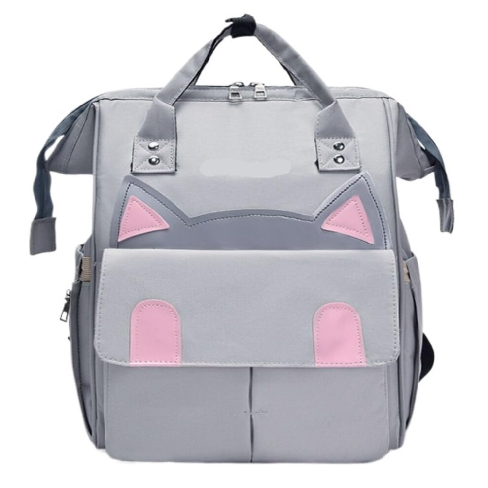 Large Mum Bag, Simple Cat Style Mum Bag, Multifunctional Mother and Bag, Casual Outdoor Backpack, Portable Mum Bag A G