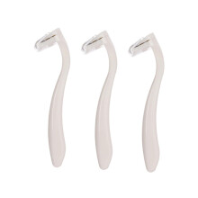 3 pieces of women's razors for hair removal, ergonomic design, safe for legs and underarms, easy to use.