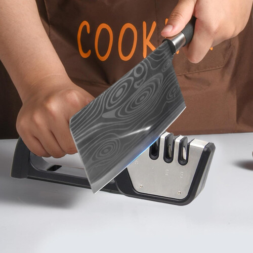 Scissors Sharpener  Manual Sharpening Tool with Protective Cover, Safe Sharpening Stone 2