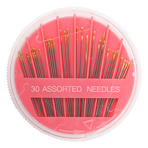 Professional Tailoring Alloy Needle Set With Secure Round-Pink