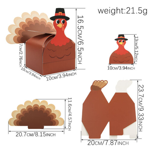 Holiday Gift Packaging Boxes Featurings Thanksgiving Turkey 2