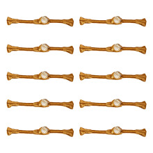 10Pcs Cheongsam Knot Button Fasteners Chinese-Gold foil bead 1