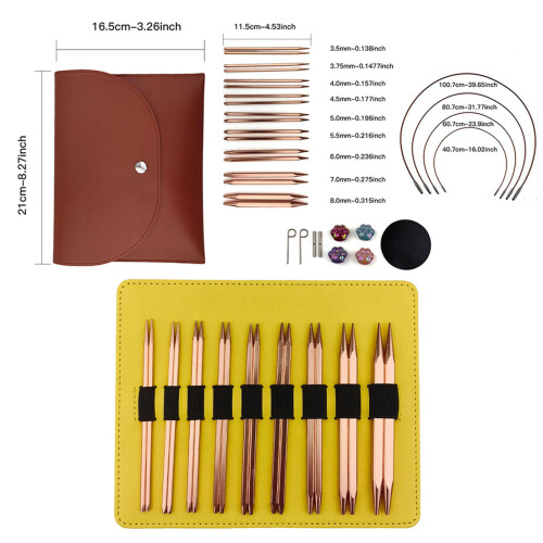 3.5mm-8.0mm Knitting Needle Set with Case and Accessories 2