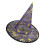 5Pcs Witch Hat 33cm High Pointed Wizard Hat Halloween-Purple 1
