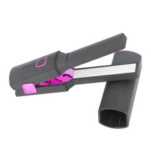 Mini tragbarer Haarglätter 5W Grau 13,3x3cm USB wiederaufladbar