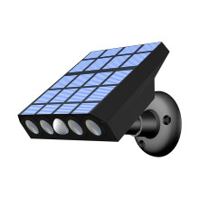 Solar Powered LED Security Light, Fake Security Camera Style, PIR Motion Sensor, White, DuskToDawn Outdoor WallMount