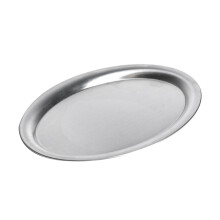 Stainless Steel Oval BBQ Plate For Steamed Fish Steak Fruit Cake Snack Serving Dish For Home Restaurant Hotel Cafe Use