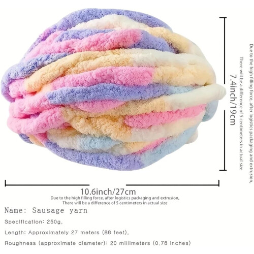 Blanket Extra Thick HandWoven Chenille Large Size DIY Knitting Color A 1