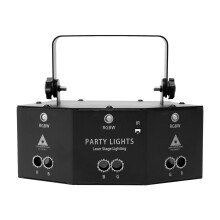 9Eye Strobe Lighting, 12 Light Effects, DMX/Sound/Auto Control, 3x5W LED 6xPAR, for DJ Party Bar KTV Black, 19cm, 100240V