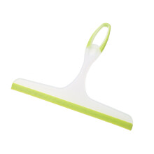Non-Slip Handle Squeegee, Minimalist Timeless Design for Shower Doors Windows, Hygienic Silicone Coating Ensures Safe Cleaning, Strong Body with Sucti