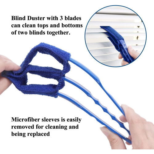 Duster Brush Masterpiece, Window Blind Cleaner for High Absorbent Microfiber Cleaning, Quick Easy Design for Multi-Purpose Use 1