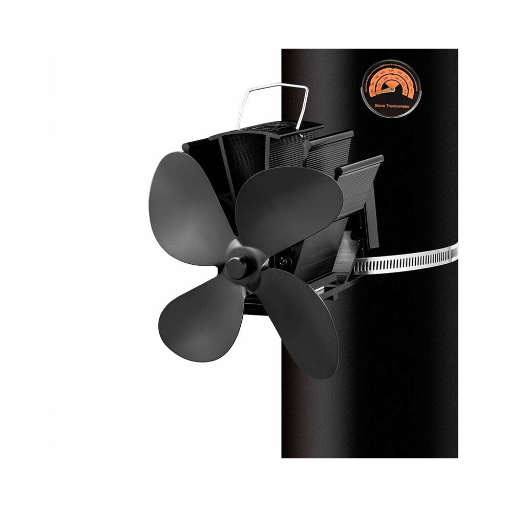 Silent Operation Stove Fan For Magnetic Flue Pipe, Thermoelectric Eco Blower Enhances Warm Air Circulation, Overheat Protection Ensures Safe 9468298432797