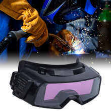 Schweißerbrille mit automatischer Abdunkelung und einstellbarer Schutzstufe für WIG-, MIG-, Elektroden-, Plasma-Schneid- und Schleifanwendungen,