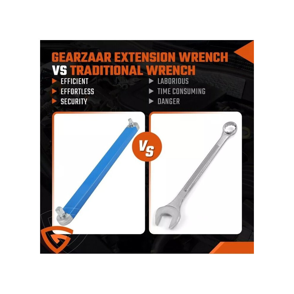 Offset Extension Wrench For Automotive Use, Impact Ratchet Wrench Set With Zero Degree Ratchet Design And Chain Drive Mechanism, Extension Wrench 9128293329255