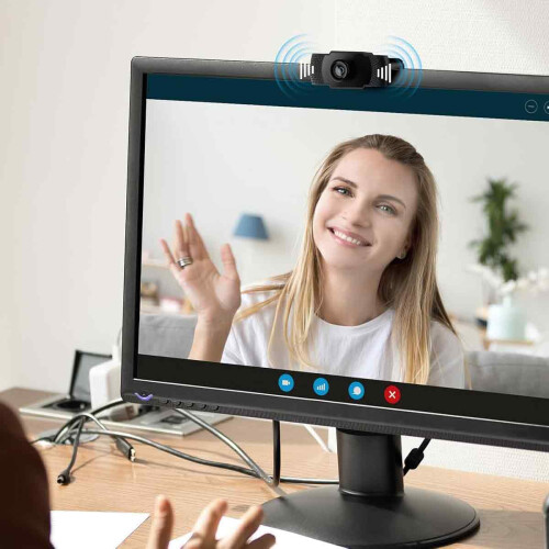 Κάμερα Web υπολογιστή για online συσκέψεις και παιχνίδια, περιστρεφόμενη 360 με 1