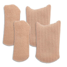 Protetor de dedos reutilizável, estrutura ergonômica, material respirável, mangas de silicone para alívio de calos, protetor macio e não adesivo.