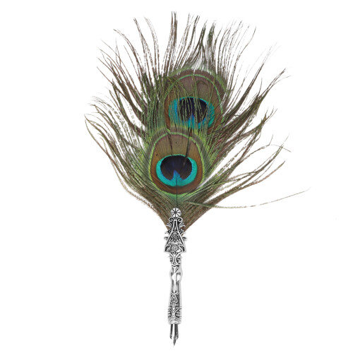 Σετ στυλό Quill, στυλό Peacock Feather, μοναδικές υφές, εκλεπτυσμένη επιμεταλλωμένη ράβδος 2