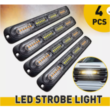 Faro di emergenza per veicoli, chip LED ad alta intensità, lampeggiante stroboscopico ultra sottile a montaggio superficiale con 24 LED, sequenze di
