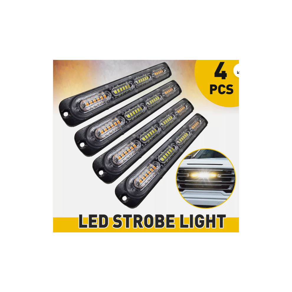 Durable Strobe For Emergency And Utility Vehicles, 32 Different Flashing Patterns With Synchronous Strobe Capability, Waterproof Super Light 9173940751309