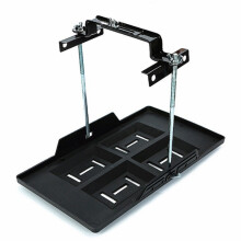Battery Tray Mount Kit, Durable Construction Battery Hold Down Tray with Recessed Slots Design, Universal Fit Battery Holder for SUVs RVs Yachts,