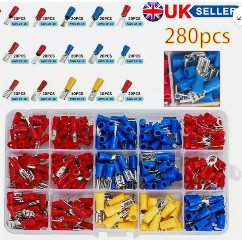 Ratchet Crimper Plier For Insulated Terminals, Insulated Terminals Crimping Tools With Efficient Ratcheting Mechanism And Adjustable Crimping Force, 9128293329545