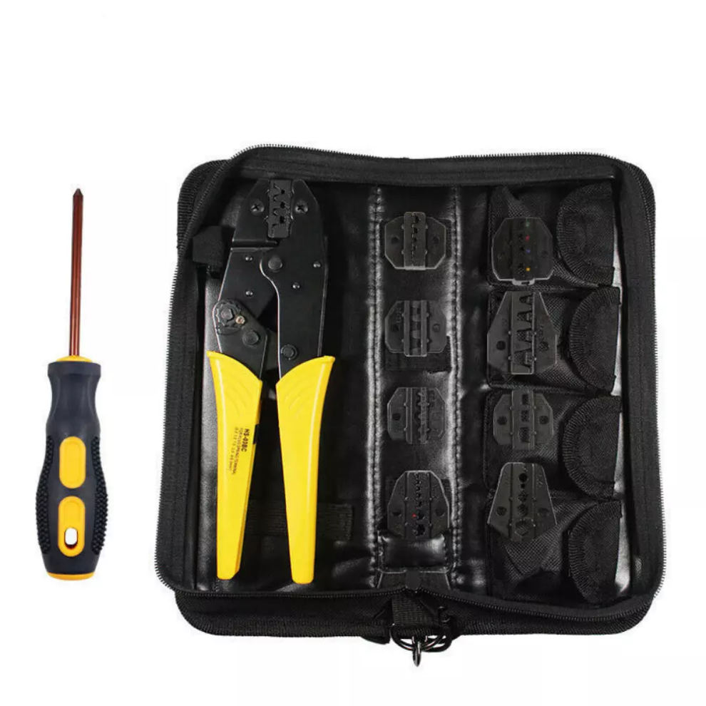 Electrical Hand Tool With Precision Crimping Die Sets, Ratchet Terminal Crimping Plier Incorporating Ratcheting Mechanism And Adjustable Crimping 9358999816951