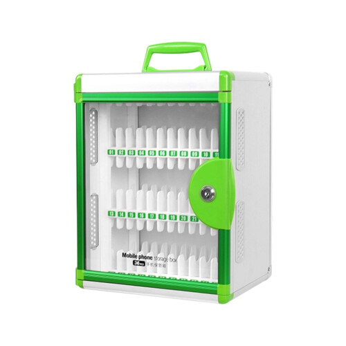 Secure Mobile Phone Locker Cabinet with Key for-Green 36 bit