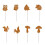 Piquets de jardin décoratifs pour-Champignon Hérisson Square 1
