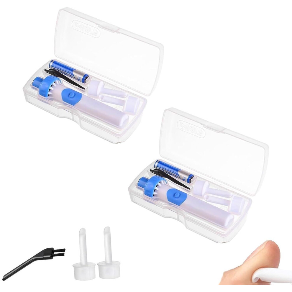 Gentle and Powerful Earwax Removal Kit with 2 Soft, Washable Nozzles, Lightweight and Reusable Design, Comfortable Suction for Adults and Kids (2)