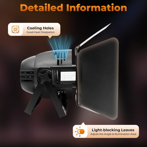 200W COB Par Spotlight Warm/Cool White 6Channel Stage Light 25 Lens 2