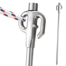 Stainless Steel Dog Tie Peg, 360 Rotatable, Max. Weight 66 LB, Durable