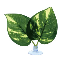 Aquarium Plants Betta Suction Cup Leaf Decor, Rest Bed for Shrimp Spawning Habitat, Guppy Enrichment Green Ivy