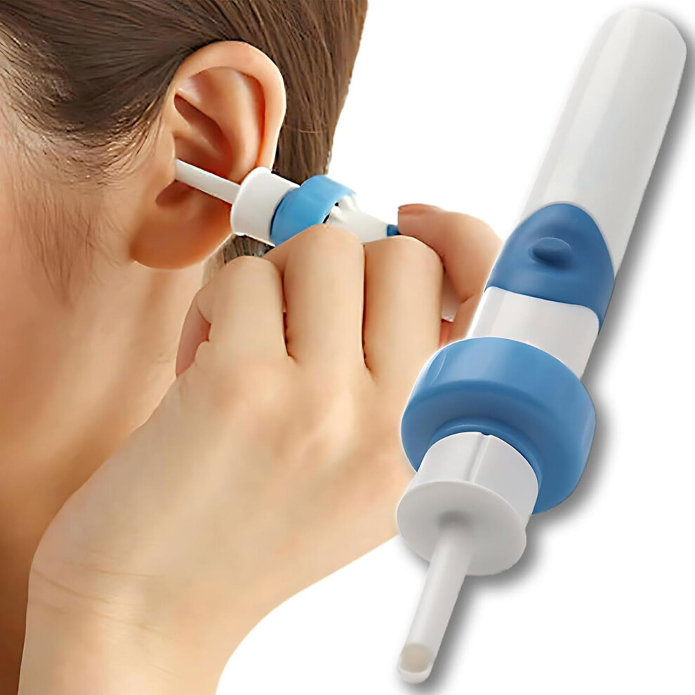 Electric Earwax Removal Tool, Silicone Electric Ear Cleaner, Cordless, Gentle and Powerful Earwax Removal Kit, with 2 Soft, Washable Nozzles (1pc)