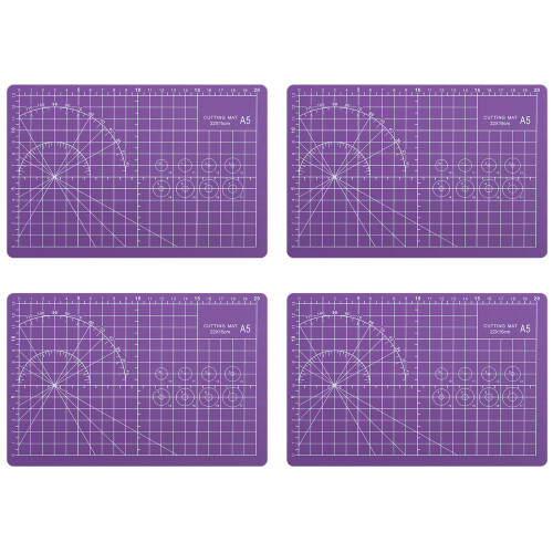 Cutting Pad for Sewing Tool Double Side Grids Lines and-Purple