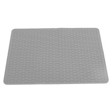 Silicone Cat Litter Mat Anti Slip Trapping Pad Versatile Feeding Mat Gray
