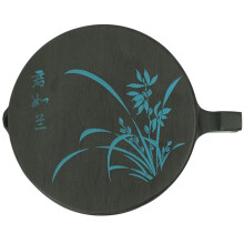 Stone Ink Bottle with Fish Orchid Traditional Chinese Calligraphy Ink Bottle with Lid for Painting and Writing